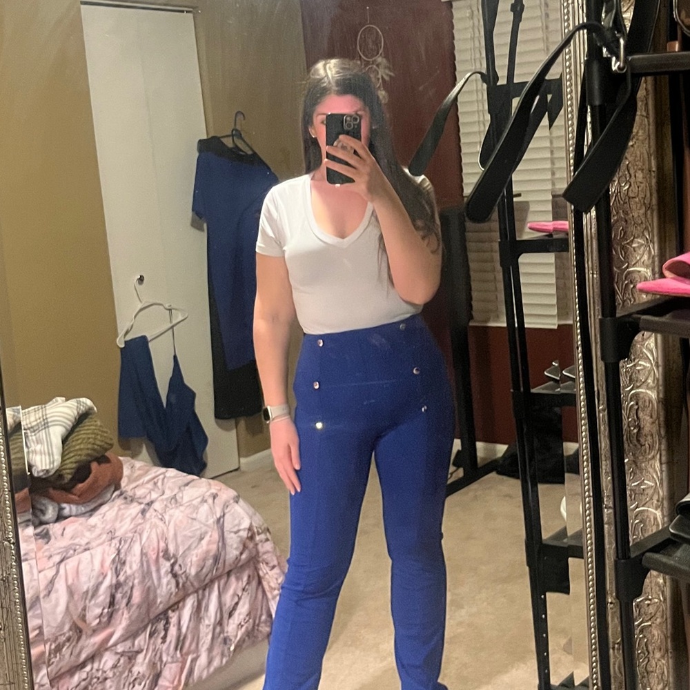 Blue business casual pants
